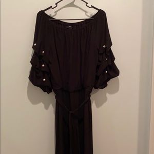 Black off the shoulder jumpsuit